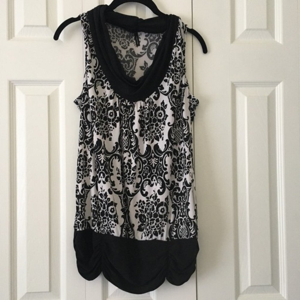 Dressy Cowl Neck Sleeveless Blouse